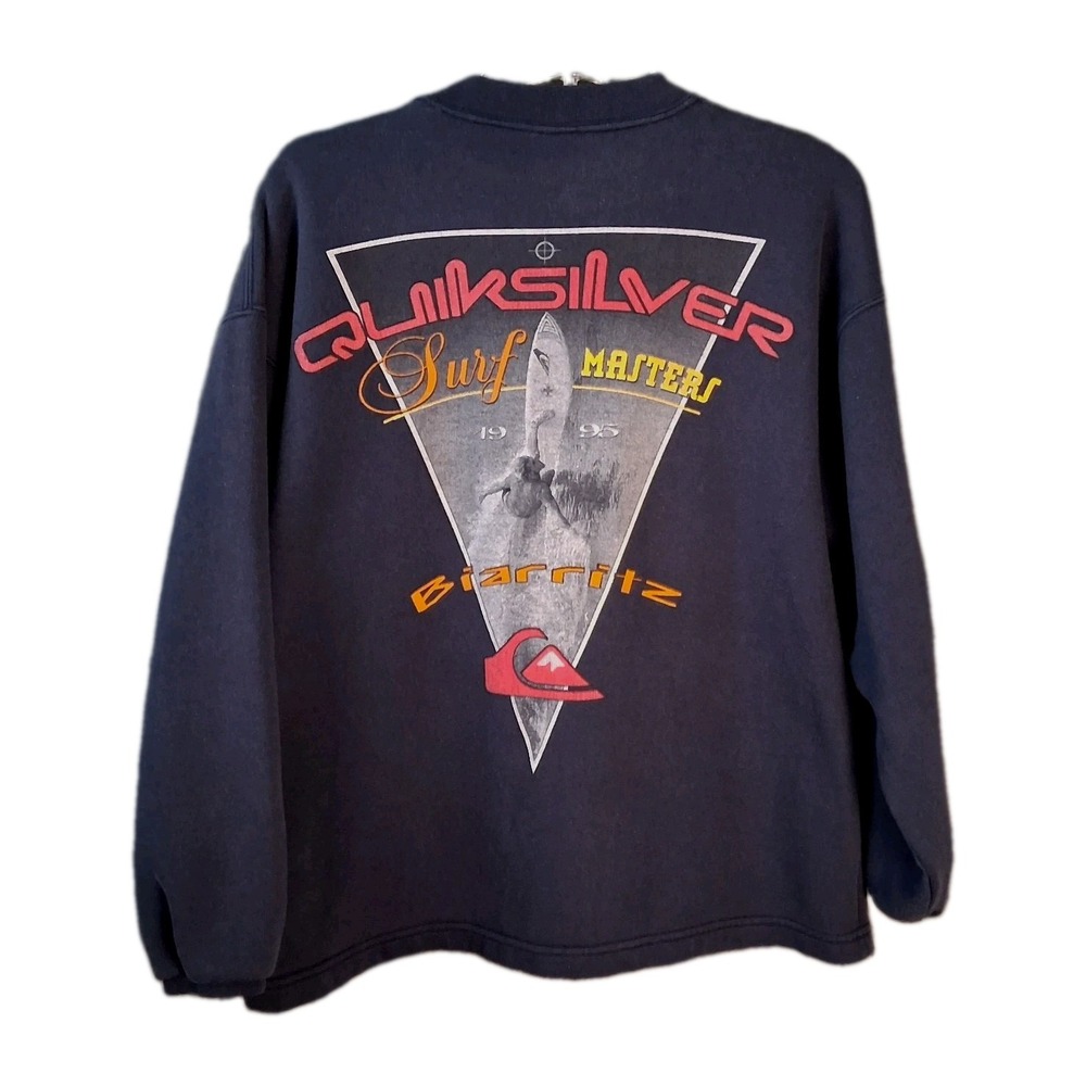 Vintage Quicksilver Surf Masters Biarriz 95  Kelly Slater Sweatshirt Men's Small